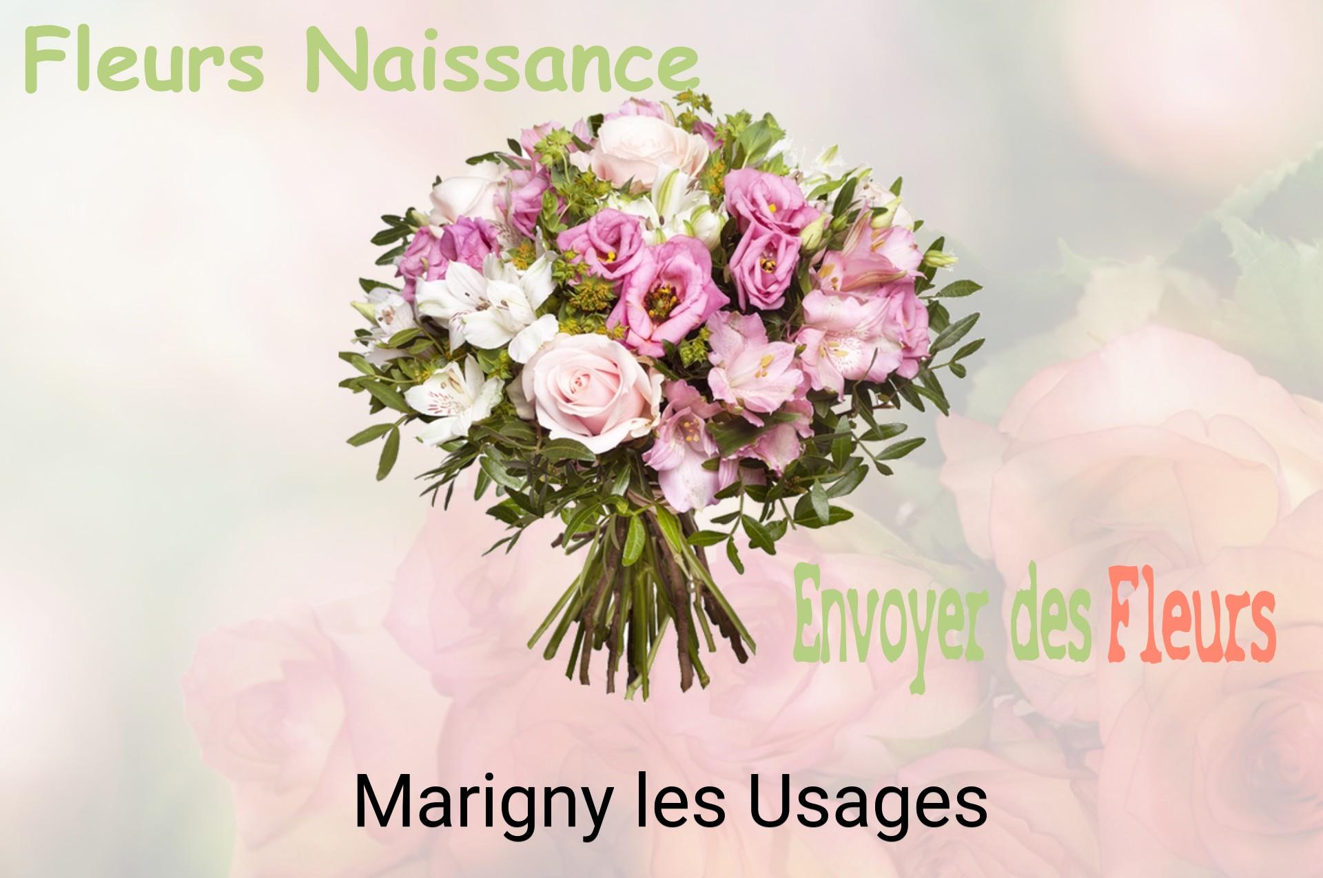 Bouquet de fleurs de naissance livré à Marigny-les-Usages