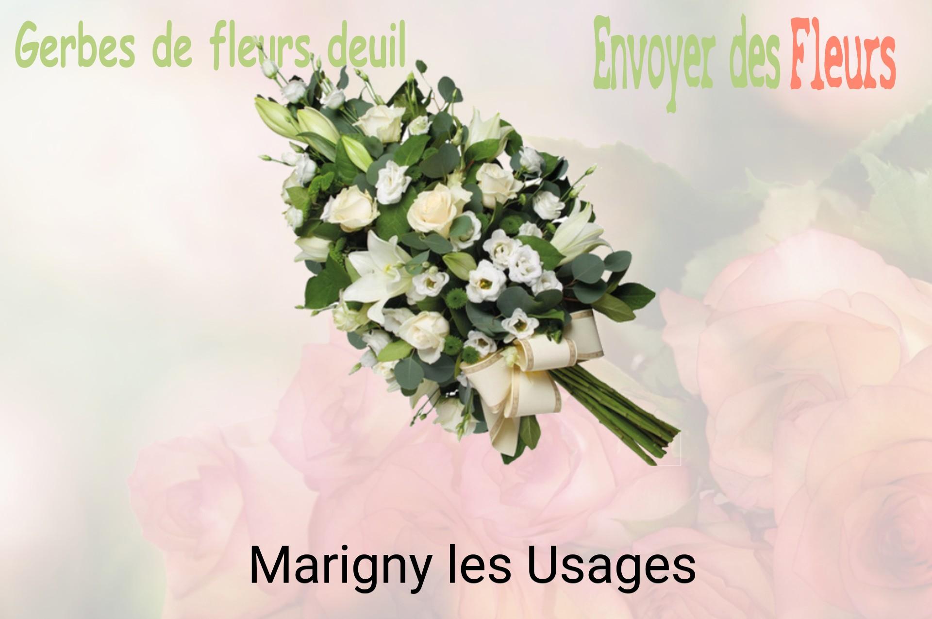 Gerbe de fleurs de deuil livrée à Marigny-les-Usages